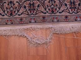 Repair of carpet fringing